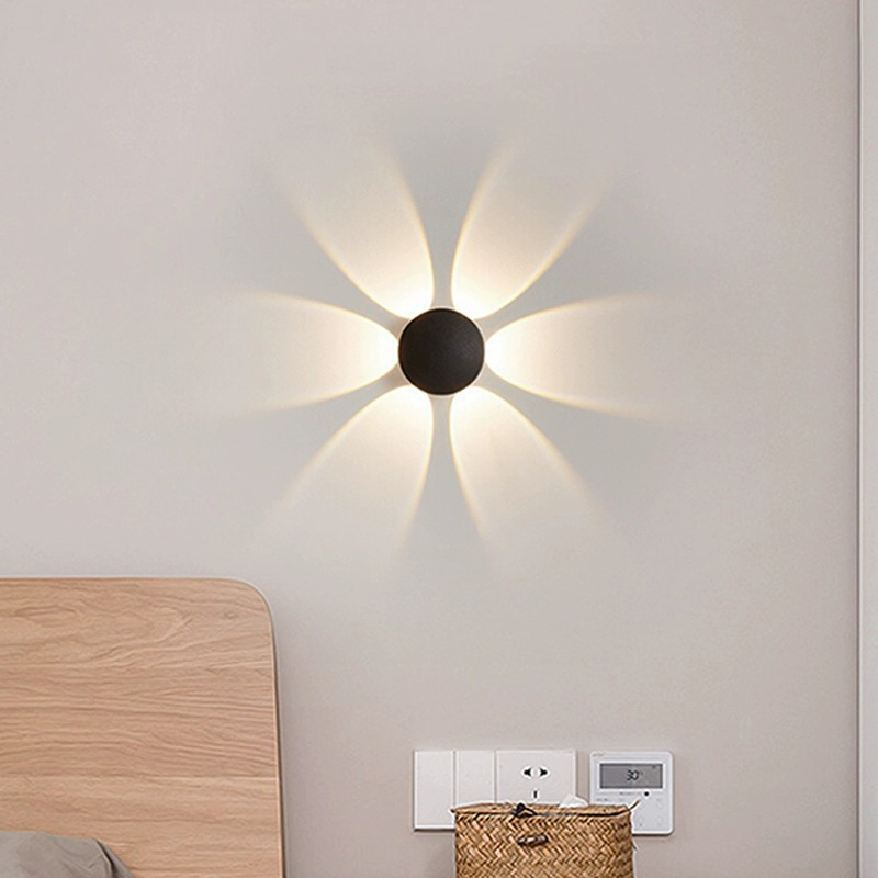 Zidna LED lampa s magnetskim bežičnim punjenjem, senzorom pokreta i ambijentalnim osvjetljenjem – dizajn cvijet gljiva
