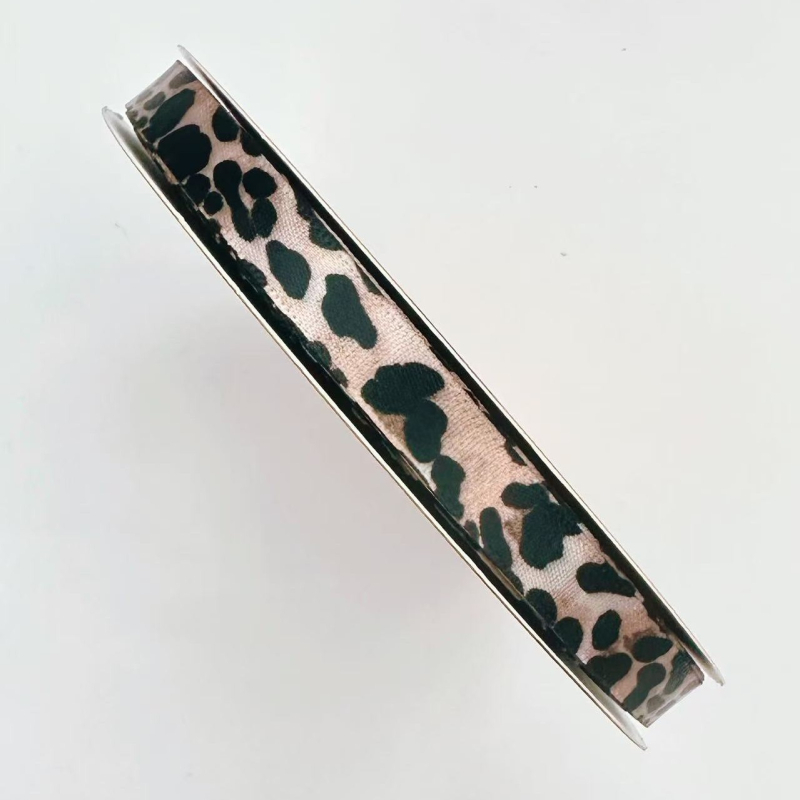 1 cm široka poliester traka s leopard uzorkom, za DIY ukrase i dodaci za kosu