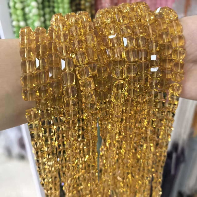 6-11 mm kubična kristalna staklena perla DIY - AB kvadratne perle za ogrlicu i narukvicu