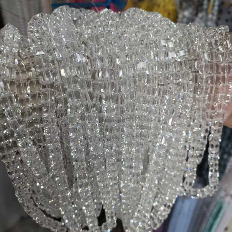 6-11 mm kubična kristalna staklena perla DIY - AB kvadratne perle za ogrlicu i narukvicu