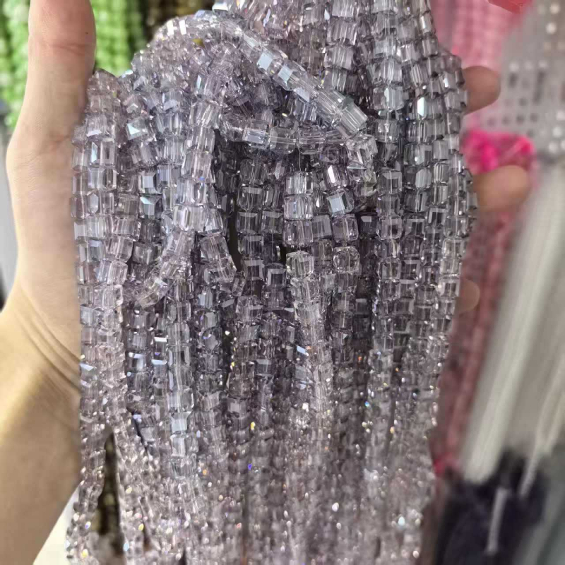 6-11 mm kubična kristalna staklena perla DIY - AB kvadratne perle za ogrlicu i narukvicu