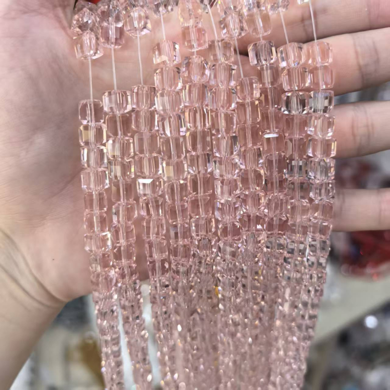6-11 mm kubična kristalna staklena perla DIY - AB kvadratne perle za ogrlicu i narukvicu