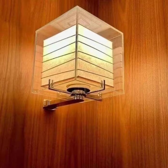 Stenska staklena lampa s dizajnerskim stilom japanskog minimalizma za dnevnu sobu i spavaću sobu, kinesko-moderni stil