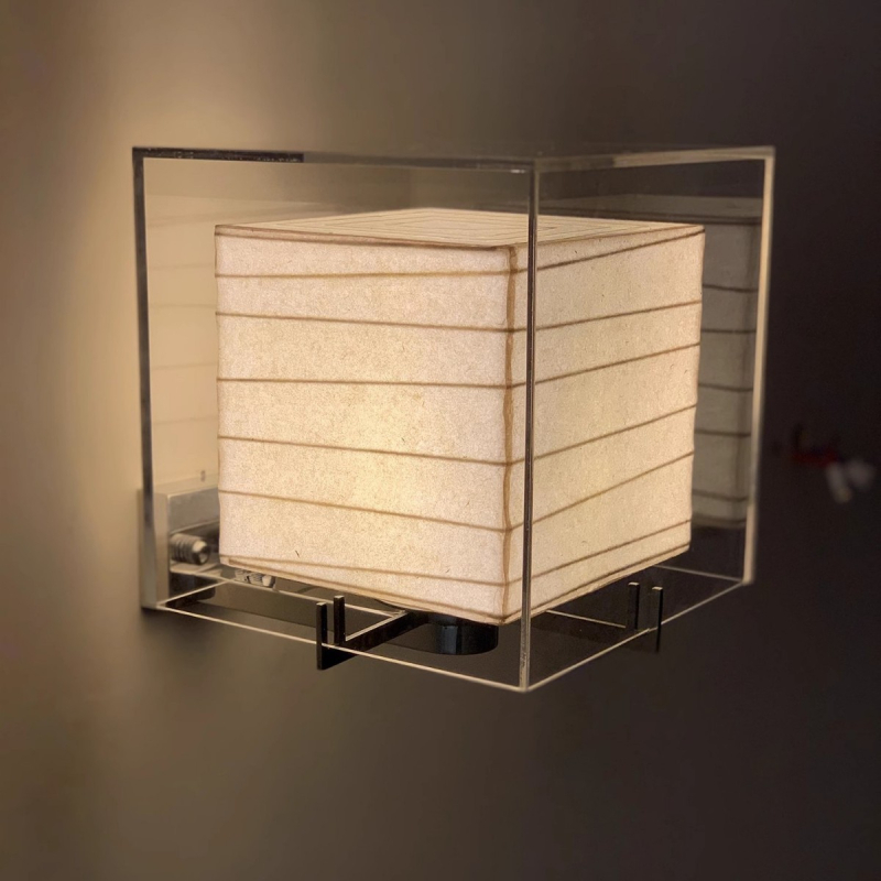 Stenska staklena lampa s dizajnerskim stilom japanskog minimalizma za dnevnu sobu i spavaću sobu, kinesko-moderni stil