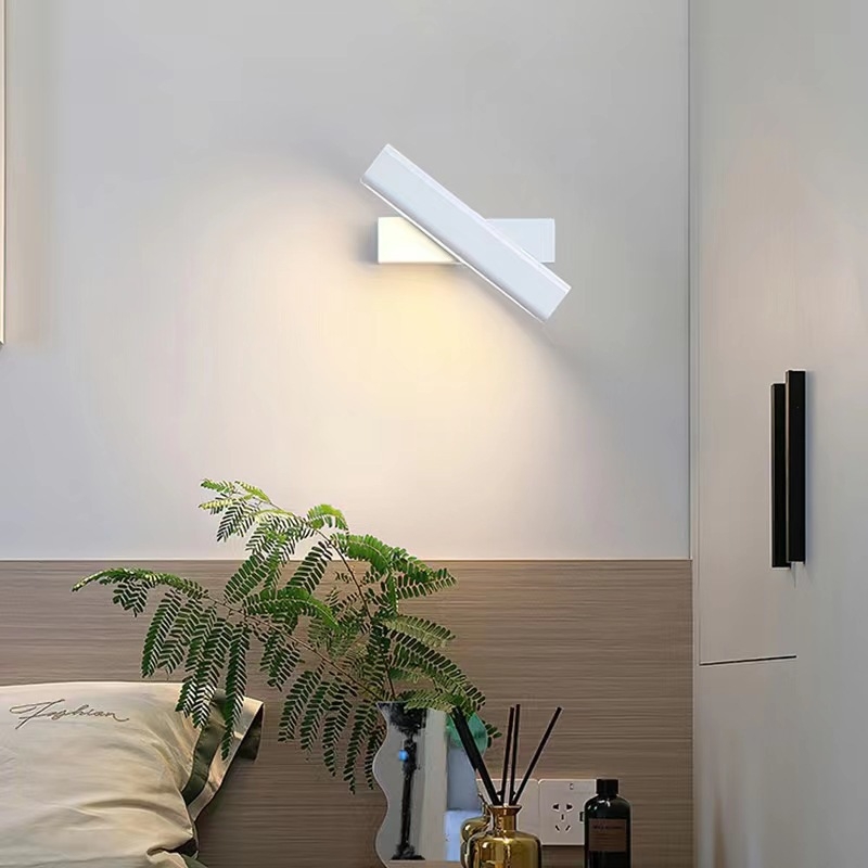 Skandinavska zidna lampa za spavaću sobu, dizajnerska dekorativna rasvjeta za dnevni boravak, rotirajuća zidna svjetiljka u postmodernom minimalističkom stilu