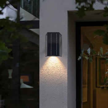 Aluminijska dvostruka vanjska zidna svjetiljka, kineskog stila, za vilu i dvorište, LED solarno zidno osvjetljenje