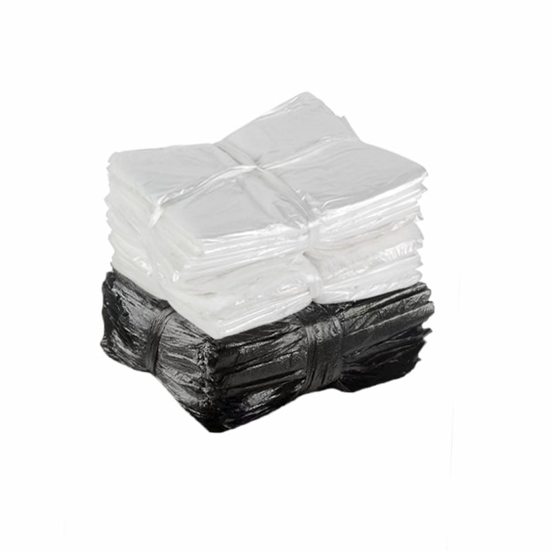 Jednokratne vreće za otpad za hotelske sobe, bijele, crne i prozirne, deblje, s ravnim otvorom, veličina 45×45×50 cm