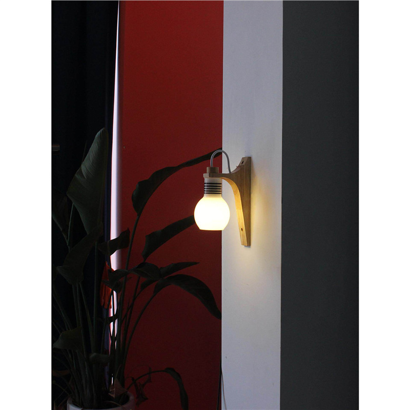 Zidna lampa s vintage drvenim finišem, kineskog stila; pogodna za hodnik, ogledalo, spavaću sobu i radnu sobu.
