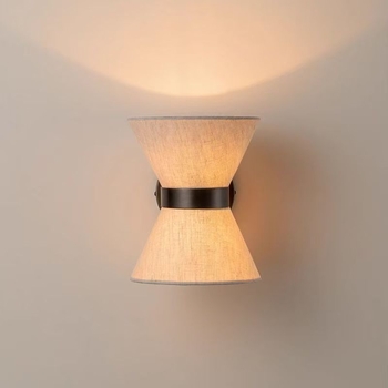 Zidna lampa u stilu Wabi-Sabi s platnenim abažurom, dizajnerska minimalistička LED svjetiljka za dnevni boravak, spavaću sobu i hodnik