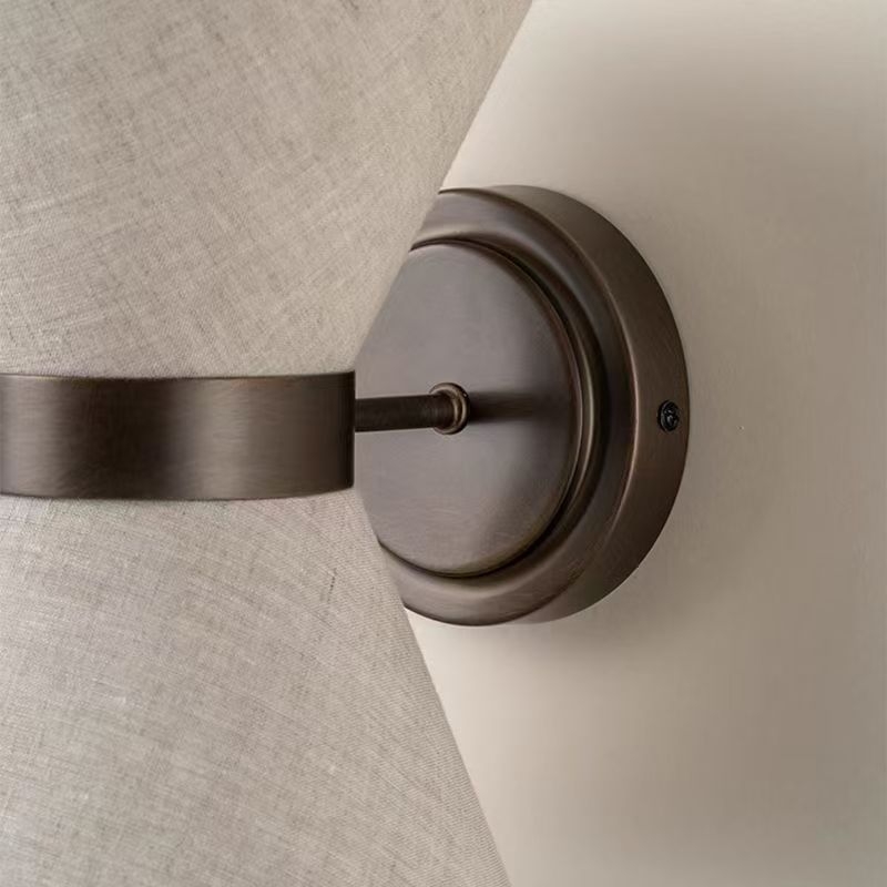 Zidna lampa u stilu Wabi-Sabi s platnenim abažurom, dizajnerska minimalistička LED svjetiljka za dnevni boravak, spavaću sobu i hodnik