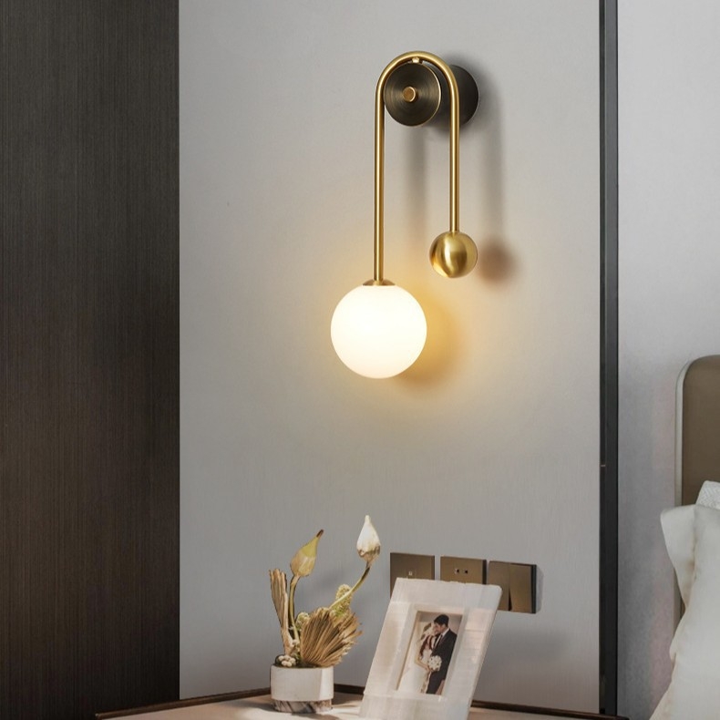 Nordijski stil – noćna zidna lampa za spavaću sobu, moderno minimalističko dizajnersko svjetlo za dnevni boravak