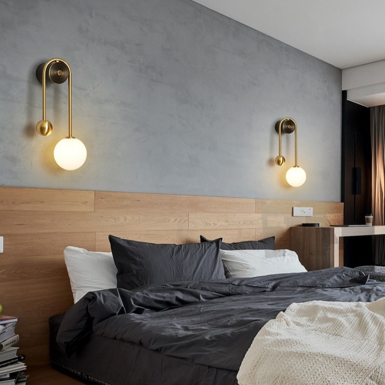 Nordijski stil – noćna zidna lampa za spavaću sobu, moderno minimalističko dizajnersko svjetlo za dnevni boravak