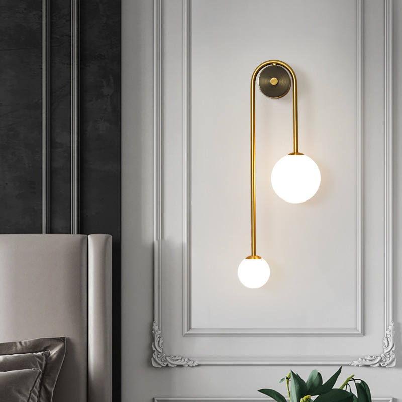 Nordijski stil – noćna zidna lampa za spavaću sobu, moderno minimalističko dizajnersko svjetlo za dnevni boravak