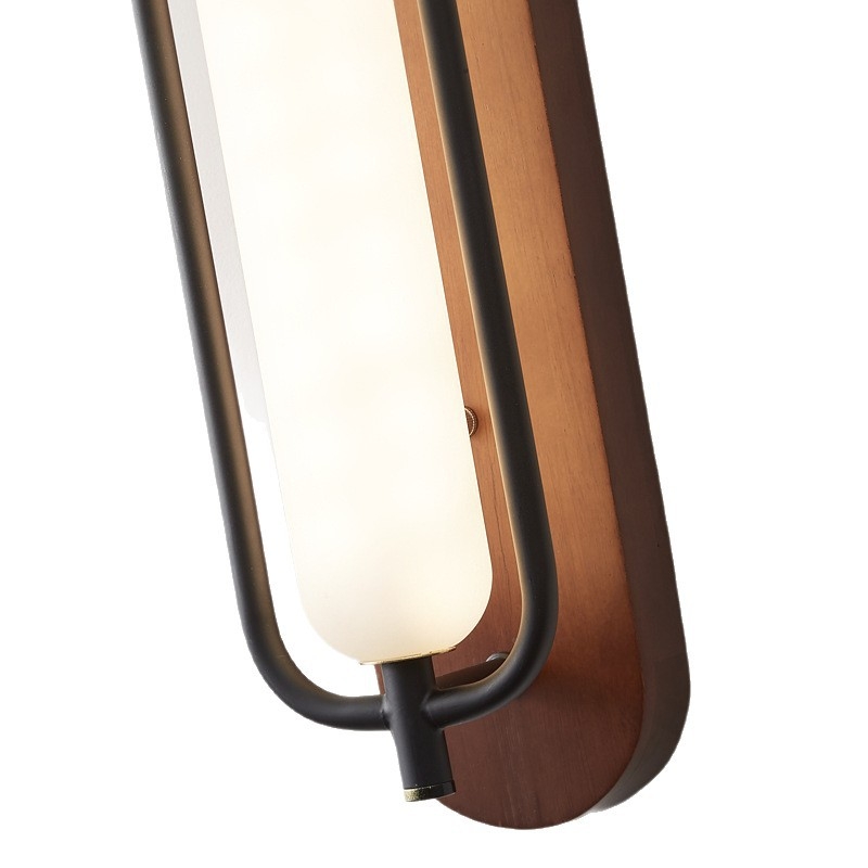 Drvena zidna lampica s nordijskim minimalističkim dizajnom, akrilno sjenilo, LED, 220V, za spavaću sobu i hodnik
