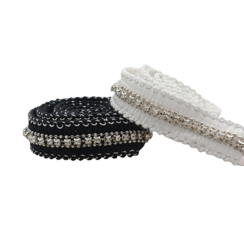 Čipka s kristalima za DIY odjeću – Chanel stil, za ovratnike, manžete, torbe i šešire