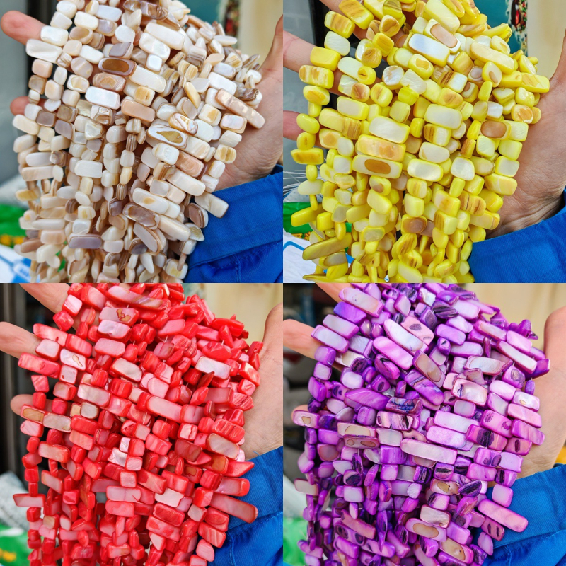 Perle od školjki slatkovodnih, nepravilni fragmenti školjki, slobodne perle, poluproizvodi za DIY nakit