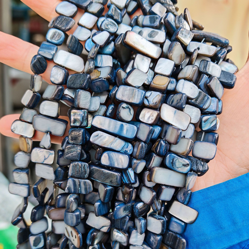 Perle od školjki slatkovodnih, nepravilni fragmenti školjki, slobodne perle, poluproizvodi za DIY nakit