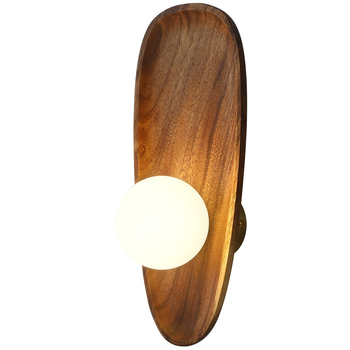 Minimalistička stjena lampa od masivnog drveta u japanskom stilu za spavaću sobu, jednostavan dizajn s naglaskom na wabi-sabi, pogodna za dnevni boravak, hodnik, ulaz i radnu sobu