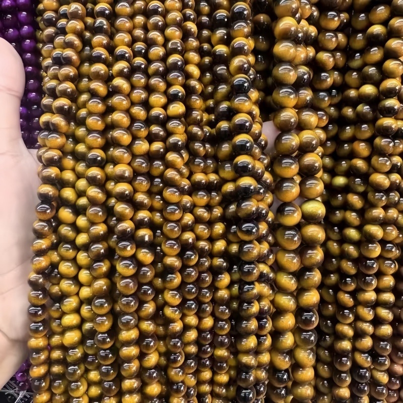 Žute imitacije tigrovog oka – perle za DIY nakit, dijelovi za narukvicu, slobodne perle