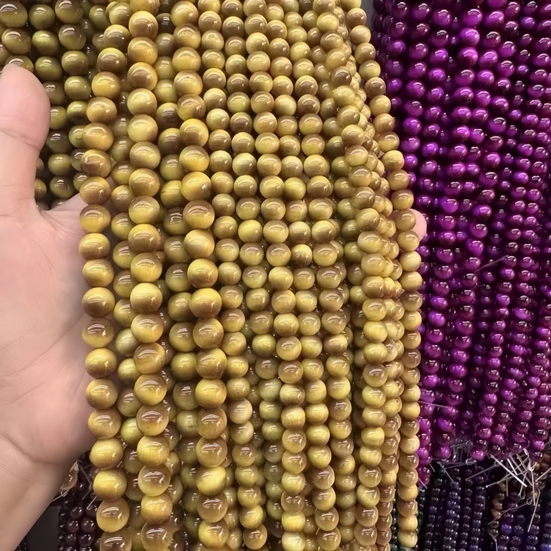 Žute imitacije tigrovog oka – perle za DIY nakit, dijelovi za narukvicu, slobodne perle