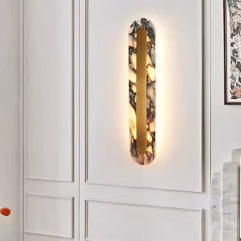 Mramorna zidna lampa, talijanski nadahnjena, moderni minimalistički luksuz za dnevni boravak; francuski srednjovjekovni stil za hodnik i uz krevet, atmosferansko osvjetljenje.