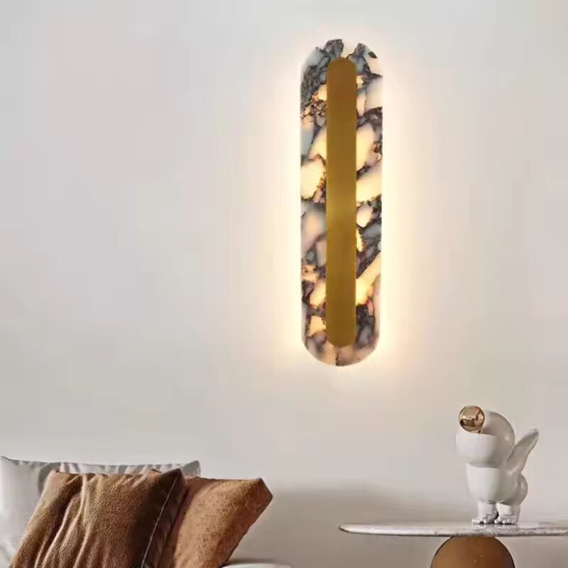 Mramorna zidna lampa, talijanski nadahnjena, moderni minimalistički luksuz za dnevni boravak; francuski srednjovjekovni stil za hodnik i uz krevet, atmosferansko osvjetljenje.