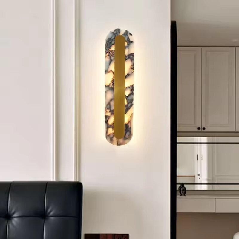 Mramorna zidna lampa, talijanski nadahnjena, moderni minimalistički luksuz za dnevni boravak; francuski srednjovjekovni stil za hodnik i uz krevet, atmosferansko osvjetljenje.