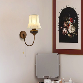 Zidna lampa za spavaću sobu, vintage američki stil, retro za hodnik i dnevni boravak s prekidačem