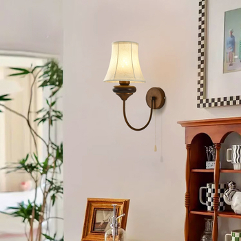 Zidna lampa za spavaću sobu, vintage američki stil, retro za hodnik i dnevni boravak s prekidačem