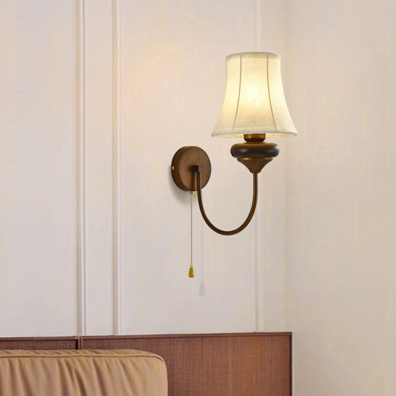 Zidna lampa za spavaću sobu, vintage američki stil, retro za hodnik i dnevni boravak s prekidačem
