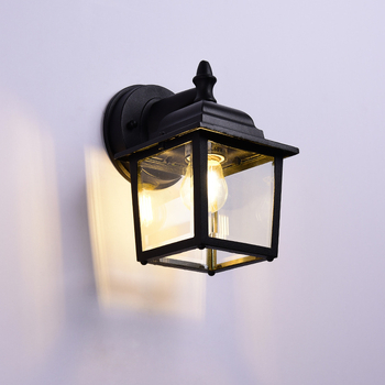 Vanjska zidna svjetiljka za balkon, hodnik, vrt i dvorište — lijevani aluminij, IP65 vodootporan, 360° osvjetljenje
