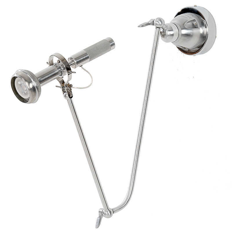 Prilagodljiva zidna lampa u industrijskom stilu s retro dizajnom, za kabinet/hodnik/spavaću sobu; kućište od nehrđajućeg čelika, aluminijsko sjenilo, LED