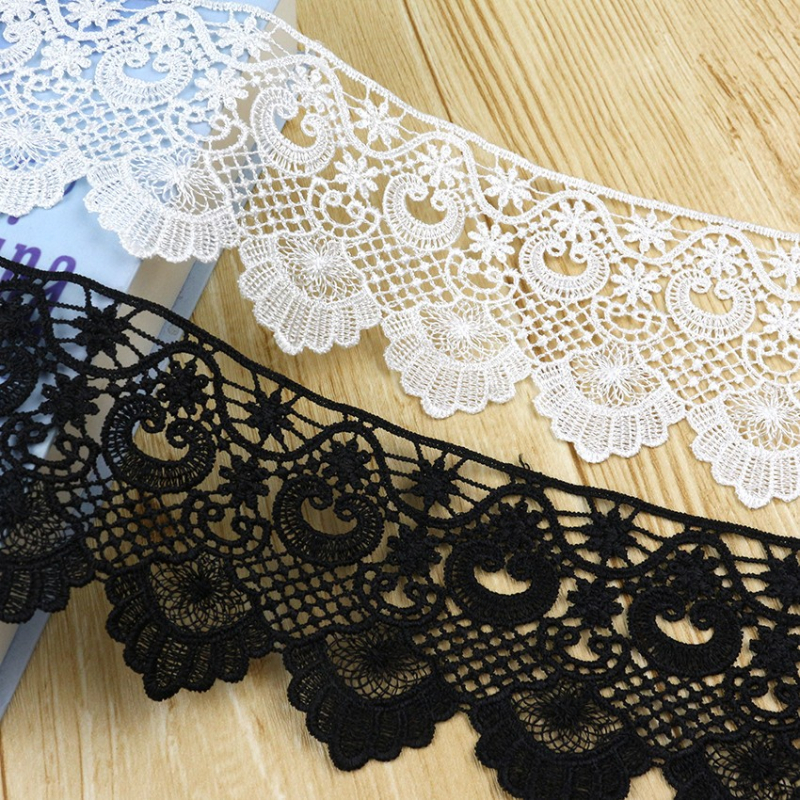 Vodotopiva čipka za odjeću – šuplje izšivane rubne trake, debeli rub, DIY dodaci za tkanine