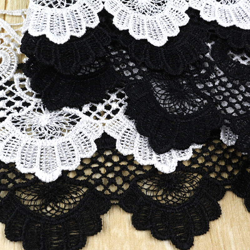 Vodotopiva čipka za odjeću – šuplje izšivane rubne trake, debeli rub, DIY dodaci za tkanine