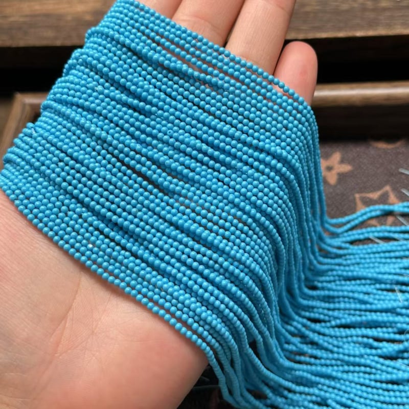 Magnesit turkiz 3 mm okrugle perle, slobodne perle za DIY nakit, distancijske perle za ogrlicu i narukvicu, ručno izrađeno