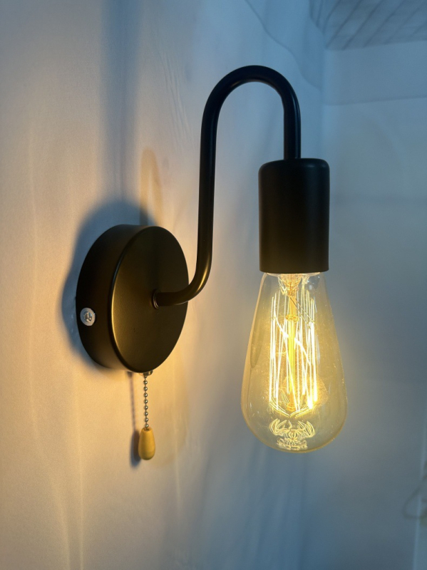 Željezna zidna lampa europskog stila, retro minimalistički dizajn za dnevni boravak i spavaću sobu