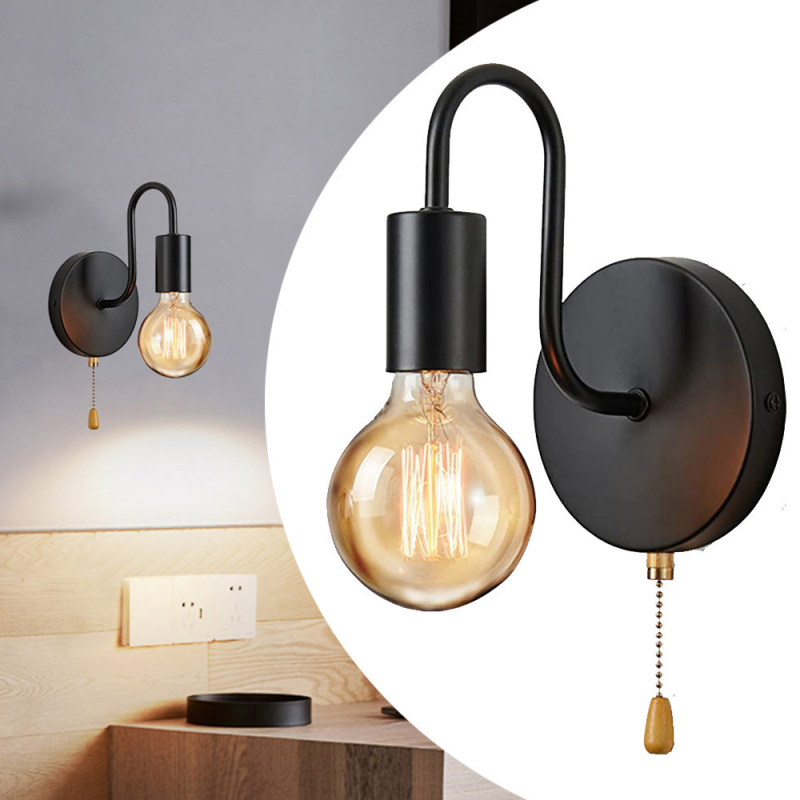 Željezna zidna lampa europskog stila, retro minimalistički dizajn za dnevni boravak i spavaću sobu