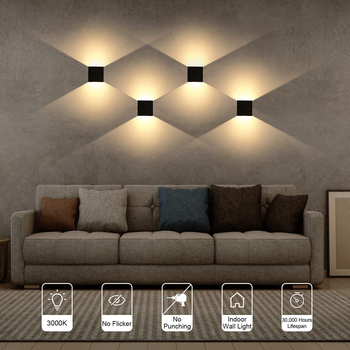 LED zidna svjetiljka s USB punjenjem, dodirno prigušivanje, svjetlo gore-dolje
