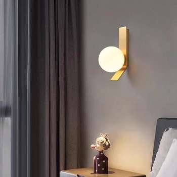 Nordijski stil, potpuno bakrena zidna lampa za dnevni boravak, spavaću sobu, hodnik i stubište – moderni minimalistički dizajn