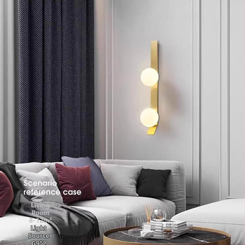 Nordijski stil, potpuno bakrena zidna lampa za dnevni boravak, spavaću sobu, hodnik i stubište – moderni minimalistički dizajn