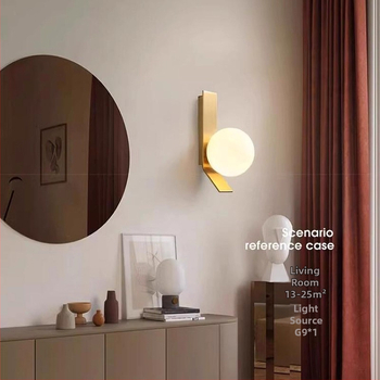 Nordijski stil, potpuno bakrena zidna lampa za dnevni boravak, spavaću sobu, hodnik i stubište – moderni minimalistički dizajn