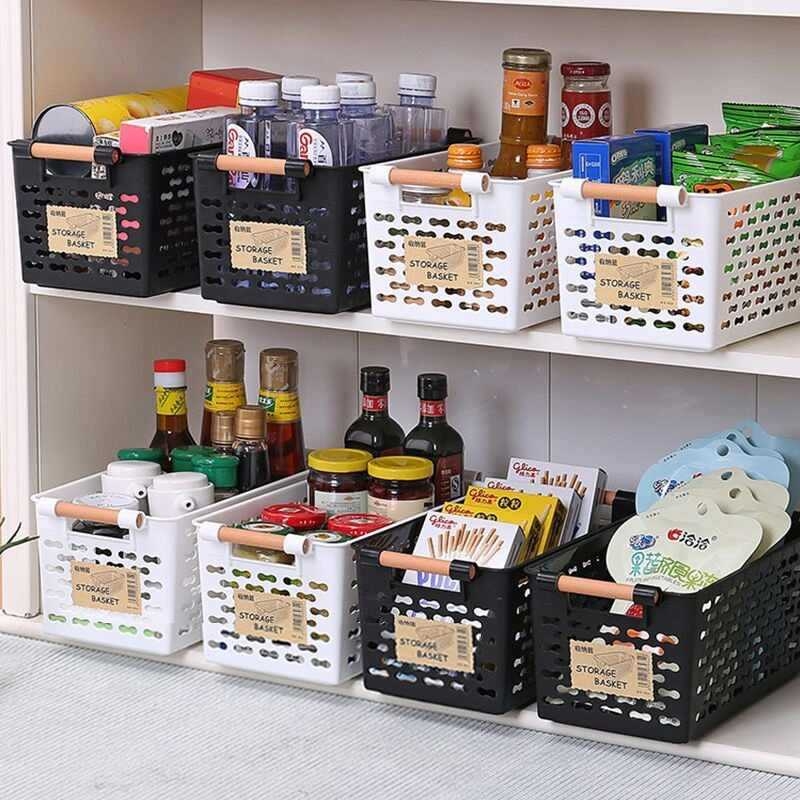 Plastična košara za skladištenje s prorezima – japanskog stila, organizator za kupaonicu i kuhinju