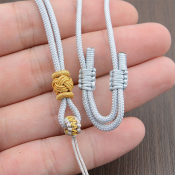 Ručni pleteni užet ogrlice s Jade Buddha privjeskom i Ping An kopčom