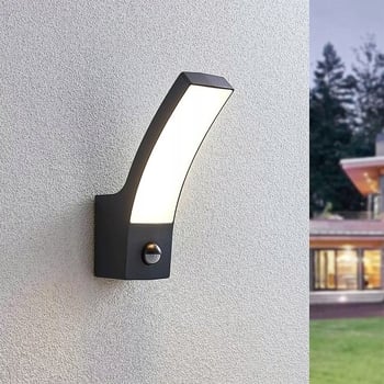 LED vanjsko senzorno zidno svjetlo za vrt i fasadu, aluminijsko kućište, IP44, >1000 lm, 3000–6000K