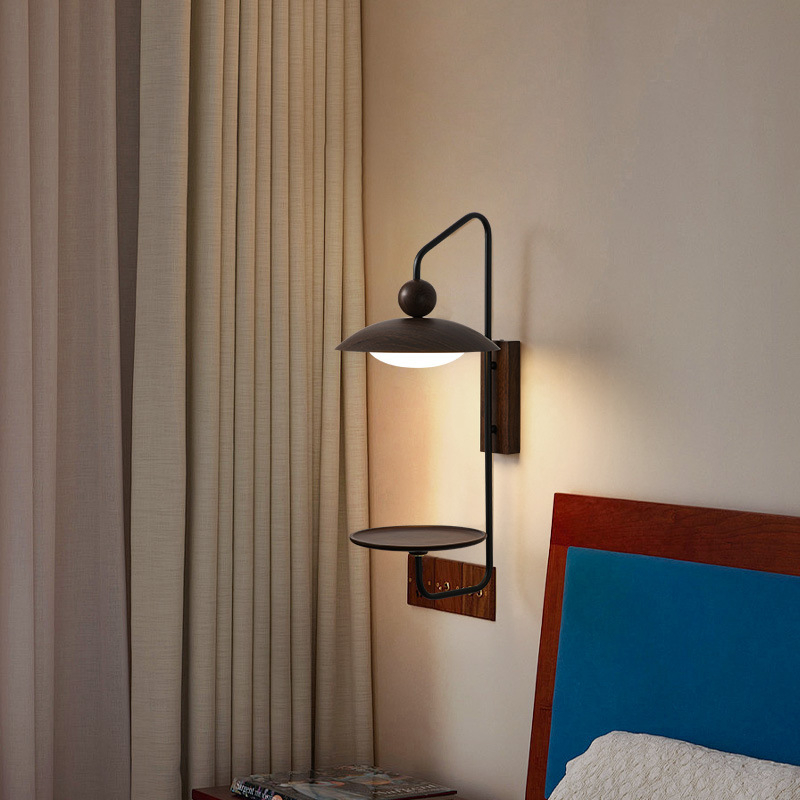 Kreativna japanskog stila zidna lampa mid-century, visoke kvalitete, krem boje, za dnevni boravak uz kauč i spavaću sobu s pločom stola