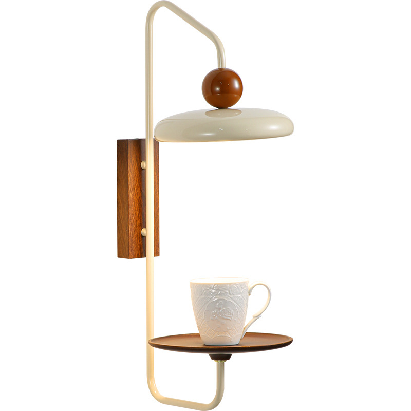 Kreativna japanskog stila zidna lampa mid-century, visoke kvalitete, krem boje, za dnevni boravak uz kauč i spavaću sobu s pločom stola