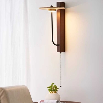 Luksuzna zidna lampa od žutog travertina s prekidačem, za dnevni boravak, stubište i sobe za goste.