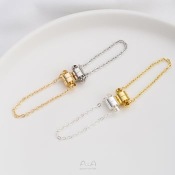 Magnetska kopča za DIY narukvicu/ogrlicu, pozlaćena 14K, očuvanje boje, O-oblik lančića, završni spoj