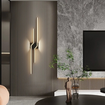Zidna lampa s rešetkom, minimalistička duga LED svjetiljka za dnevni boravak i spavaću sobu, dekor pozadine televizora
