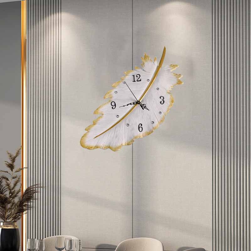 Skandinavska zidna lampa s 3D umjetničkim dizajnom za dnevni boravak i blagovaonu, sat s perom, moderan minimalistički dizajn